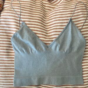 Free People Gray Camisole bralette medium large spaghetti strap